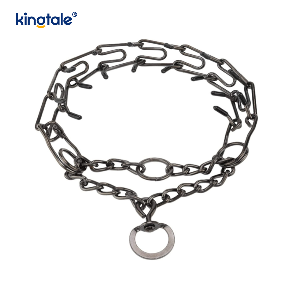 Pet Pinch Choke Collars Carbon Steel Metal Prong Dog Training Collar 