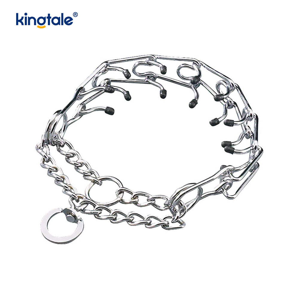 Pet Pinch Choke Collars Carbon Steel Metal Prong Dog Training Collar 