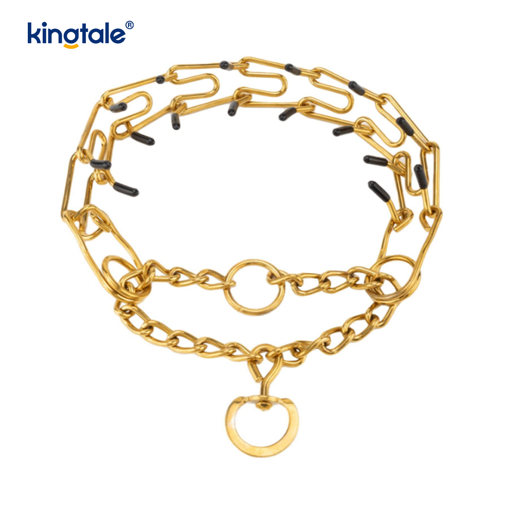 Pet Pinch Choke Collars Carbon Steel Metal Prong Dog Training Collar 