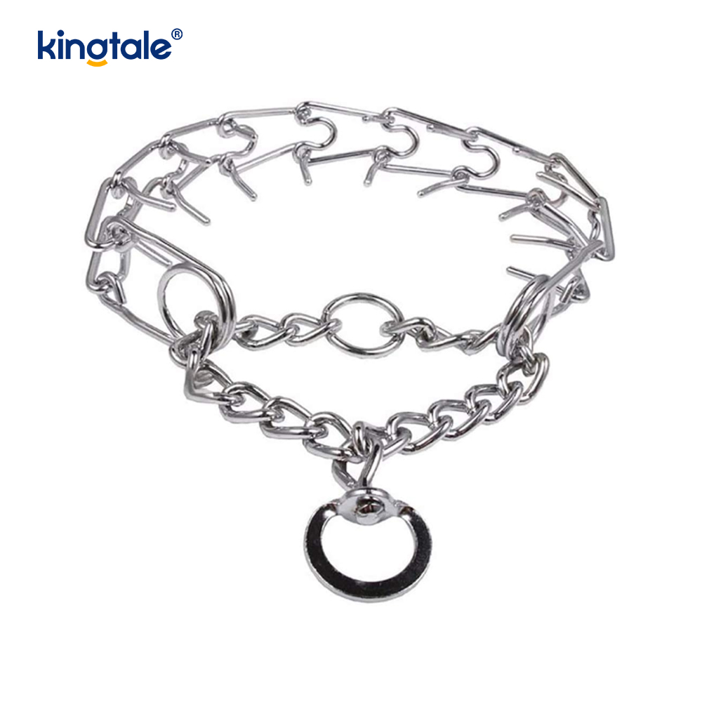 Pet Pinch Choke Collars Carbon Steel Metal Prong Dog Training Collar 
