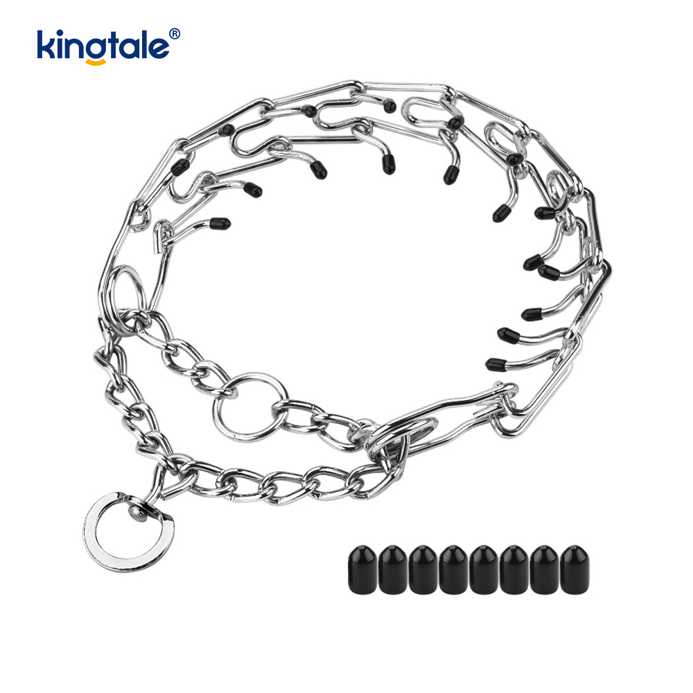 Pet Pinch Choke Collars Carbon Steel Metal Prong Dog Training Collar 