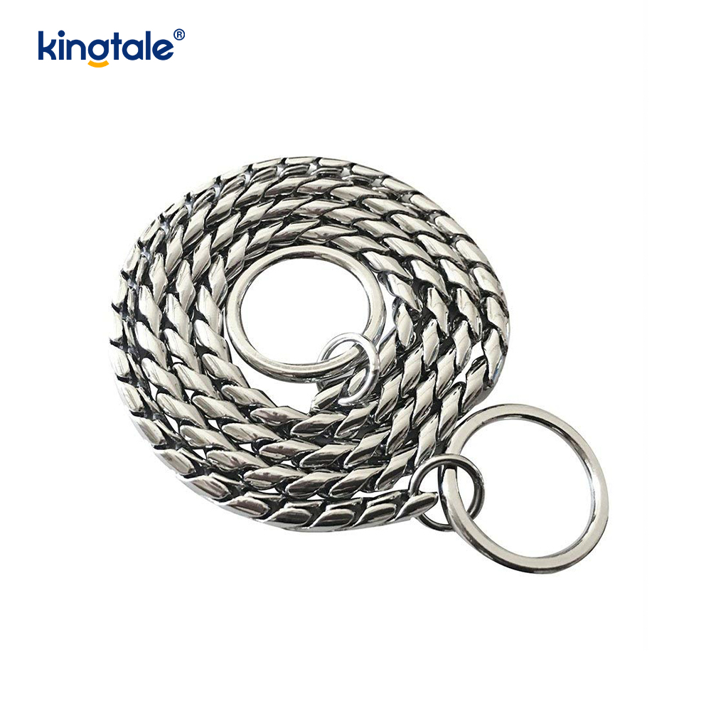 Pure Copper Metal Snake Dog Chain Collar For Small & Medium Dogs