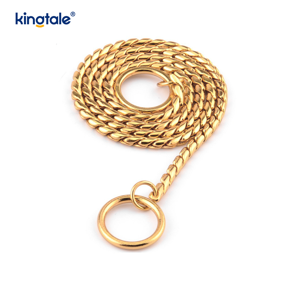 Pure Copper Metal Snake Dog Chain Collar For Small & Medium Dogs