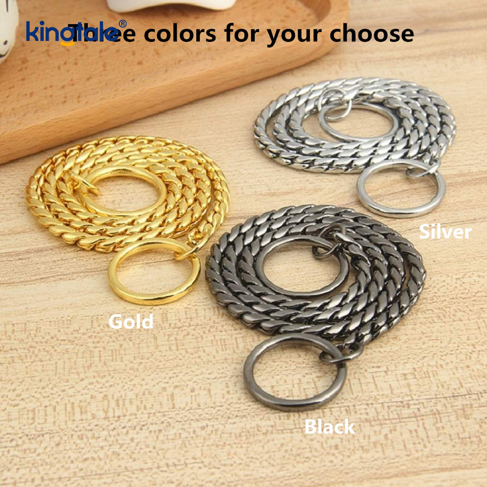 Pure Copper Metal Snake Dog Chain Collar For Small & Medium Dogs