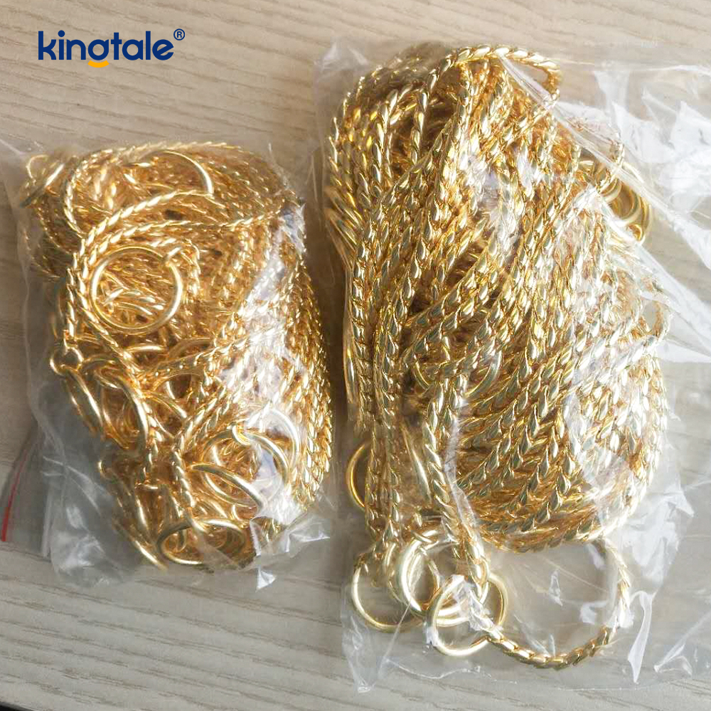 Pure Copper Metal Snake Dog Chain Collar For Small & Medium Dogs