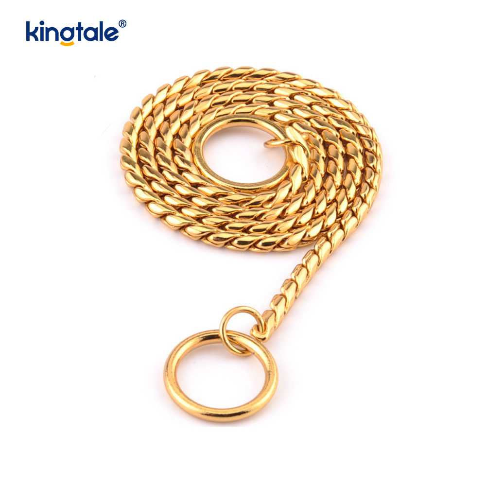 Pure Copper Metal Snake Dog Chain Collar For Small & Medium Dogs