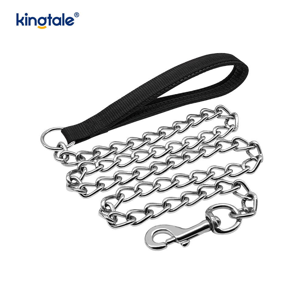 Custom Metal Heavy Duty Dog Chain Lead With Foam Handle For Dogs