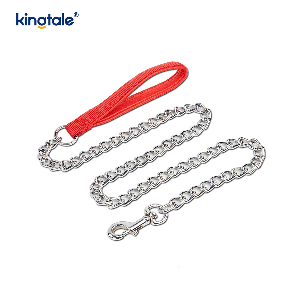 Custom Metal Heavy Duty Dog Chain Lead With Foam Handle For Dogs