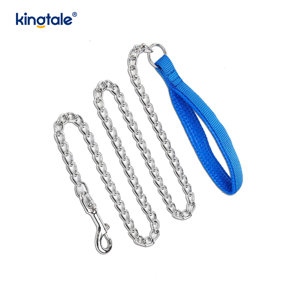 Custom Metal Heavy Duty Dog Chain Lead With Foam Handle For Dogs