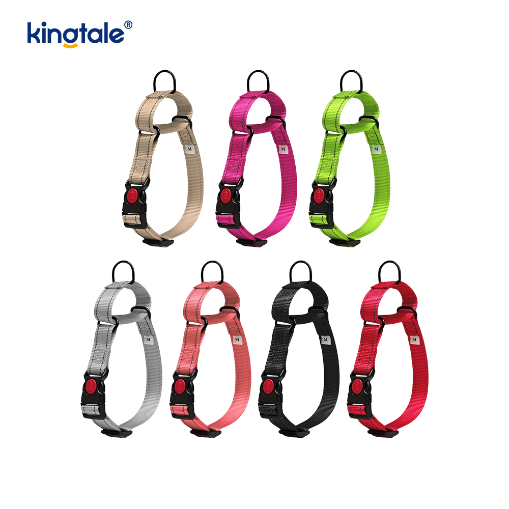 No Pull Reflective Adjustable Nylon Martingale Dog Collar For S M L Dogs