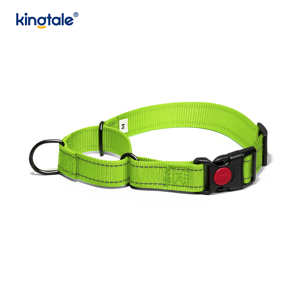No Pull Reflective Adjustable Nylon Martingale Dog Collar For S M L Dogs