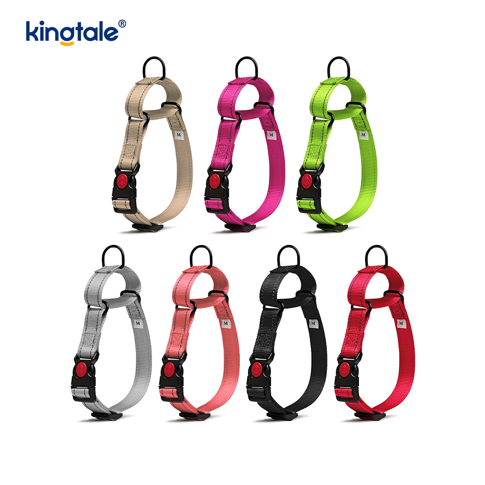 No Pull Reflective Adjustable Nylon Martingale Dog Collar For S M L Dogs