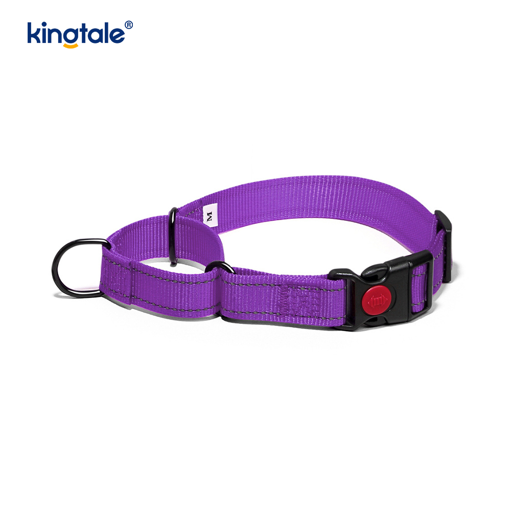 No Pull Reflective Adjustable Nylon Martingale Dog Collar For S M L Dogs