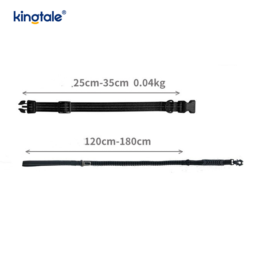 Reflective No Pull Heavy Duty Tactical Dog Collar Leash Bungee Lead