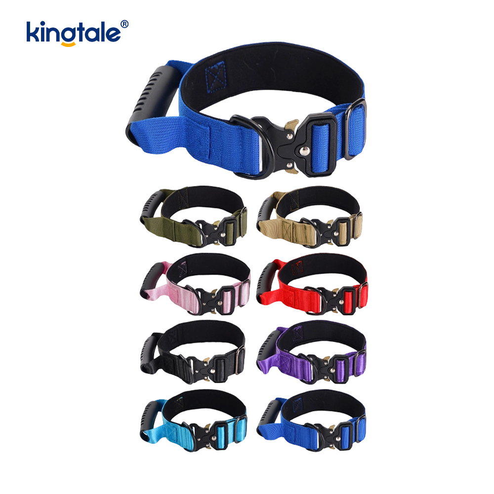 Tactical Training Nylon Control Handle & Quick-Release Metal Buckle Collar