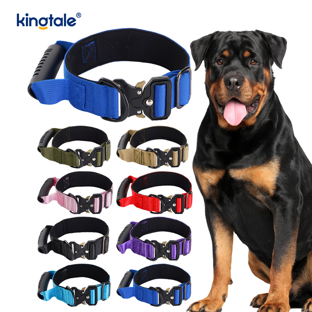 Tactical Training Nylon Control Handle & Quick-Release Metal Buckle Collar