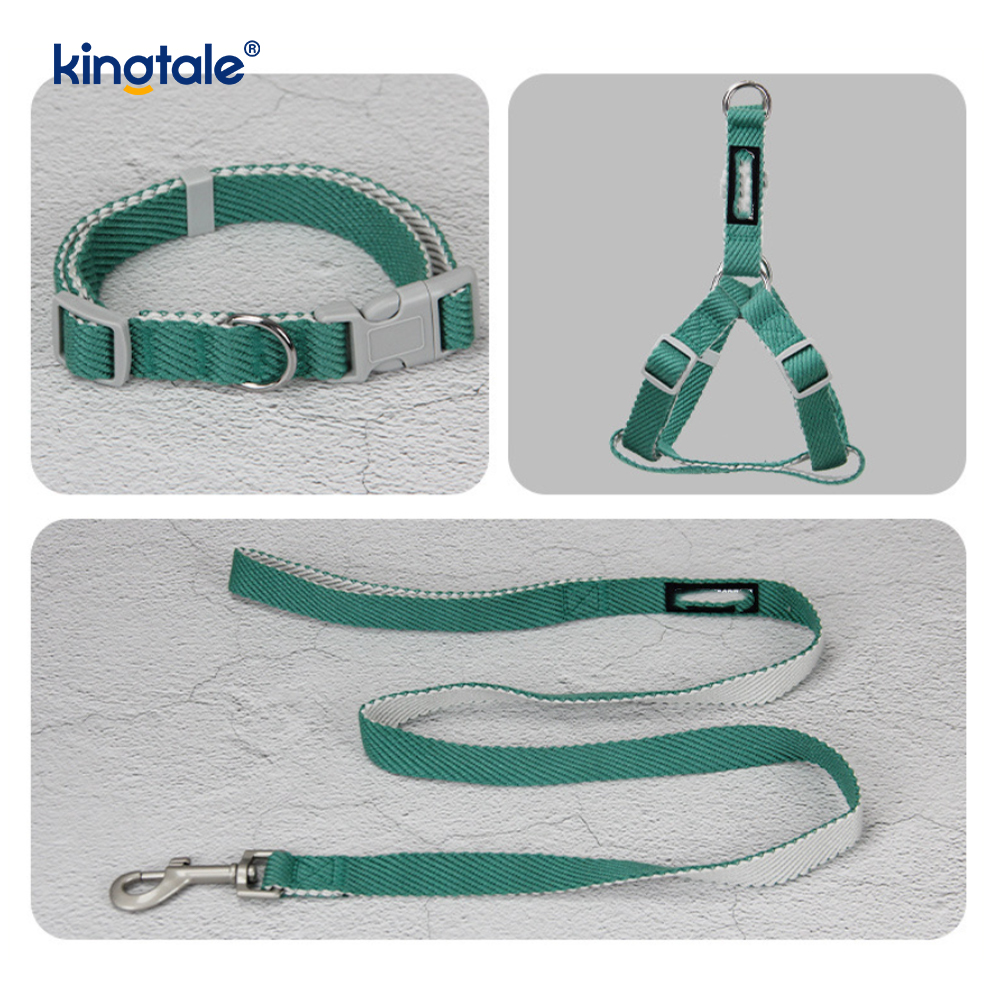 Personalized OEM/ODM Print Pattern Dog Harness Collar Leash Set