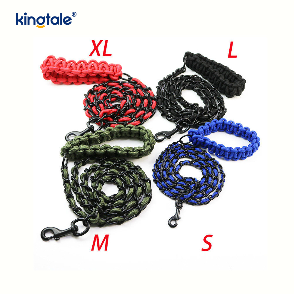 Chew Proof Pet Leash Dog Chain With Strong Anti Bite Comfortable Handle
