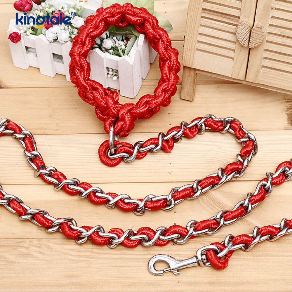 Chew Proof Pet Leash Dog Chain With Strong Anti Bite Comfortable Handle