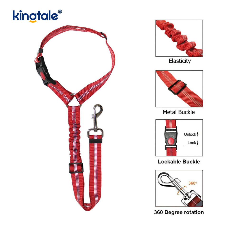 Durable Polyester Reflective Pet Car Seat Belt Leash Anti-Rush Anti-Rush