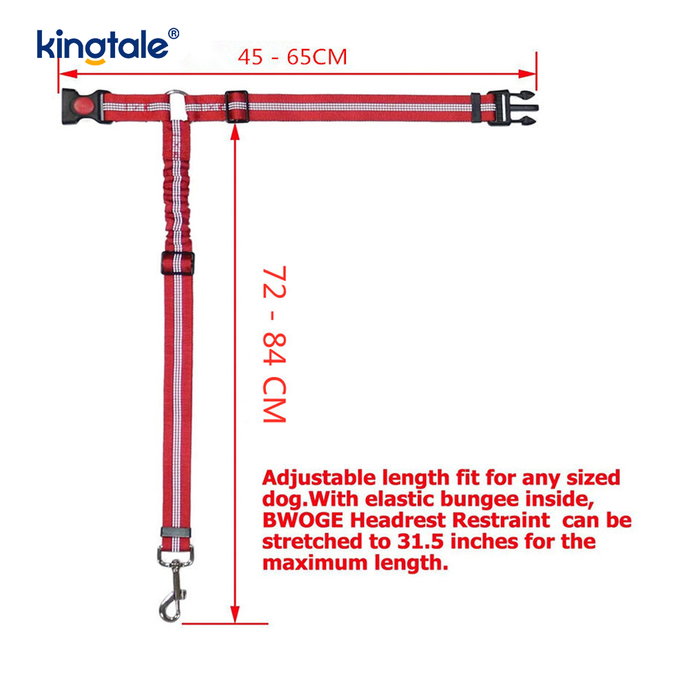 Durable Polyester Reflective Pet Car Seat Belt Leash Anti-Rush Anti-Rush