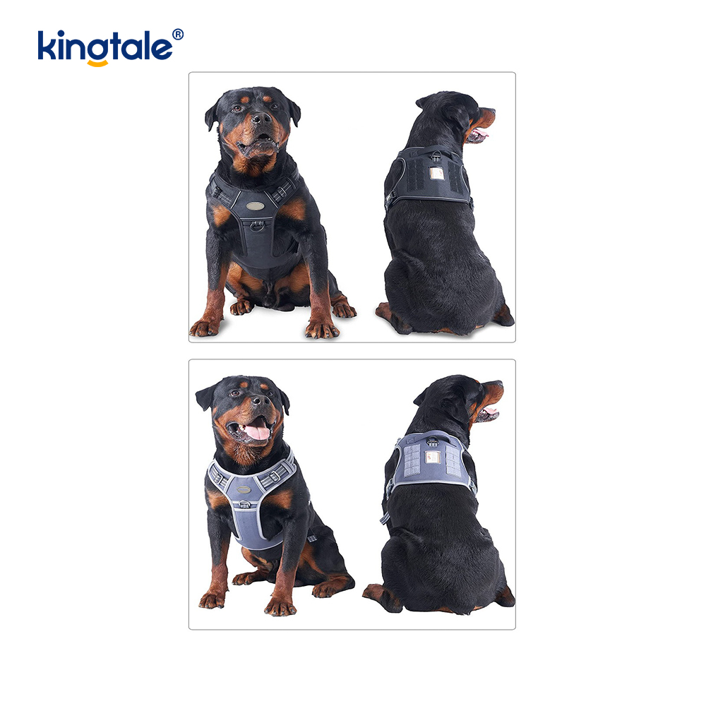 Solid No Pull Nylon Heavy Duty Dog Belt Vest Training Harnesses Chest