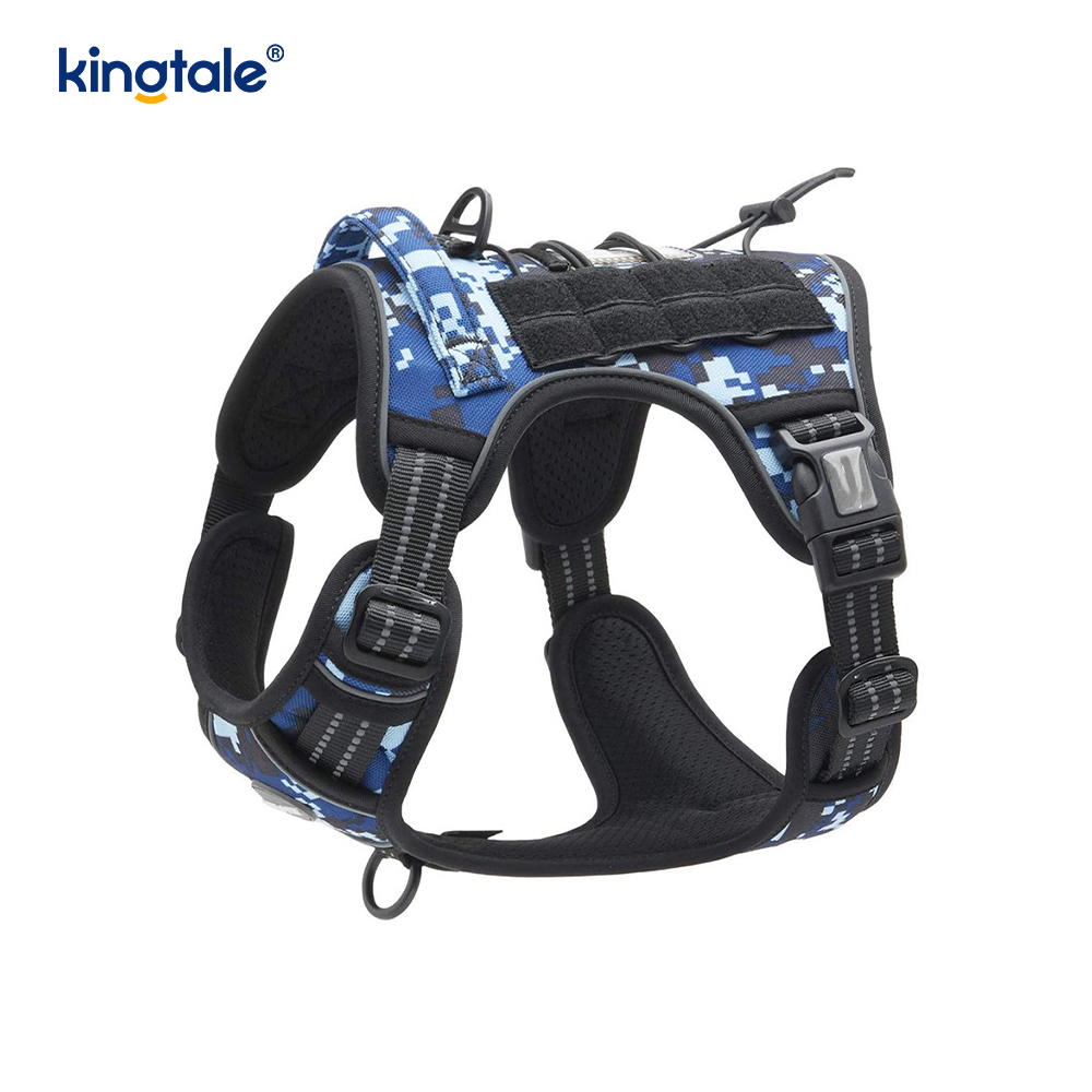 Solid No Pull Nylon Heavy Duty Dog Belt Vest Training Harnesses Chest