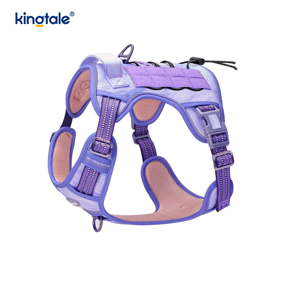 Solid No Pull Nylon Heavy Duty Dog Belt Vest Training Harnesses Chest