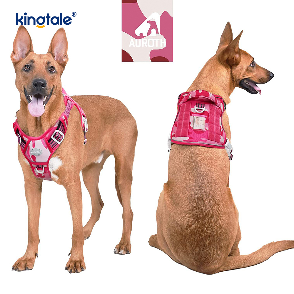 Solid No Pull Nylon Heavy Duty Dog Belt Vest Training Harnesses Chest