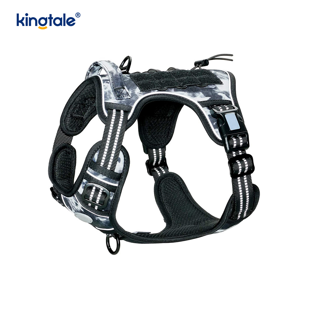 Solid No Pull Nylon Heavy Duty Dog Belt Vest Training Harnesses Chest