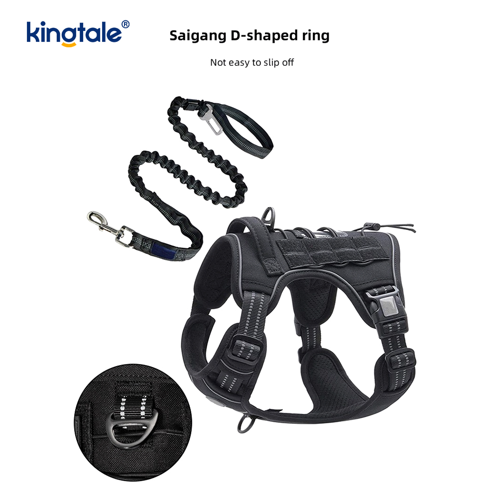 Solid No Pull Nylon Heavy Duty Dog Belt Vest Training Harnesses Chest