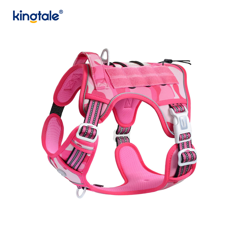 Solid No Pull Nylon Heavy Duty Dog Belt Vest Training Harnesses Chest