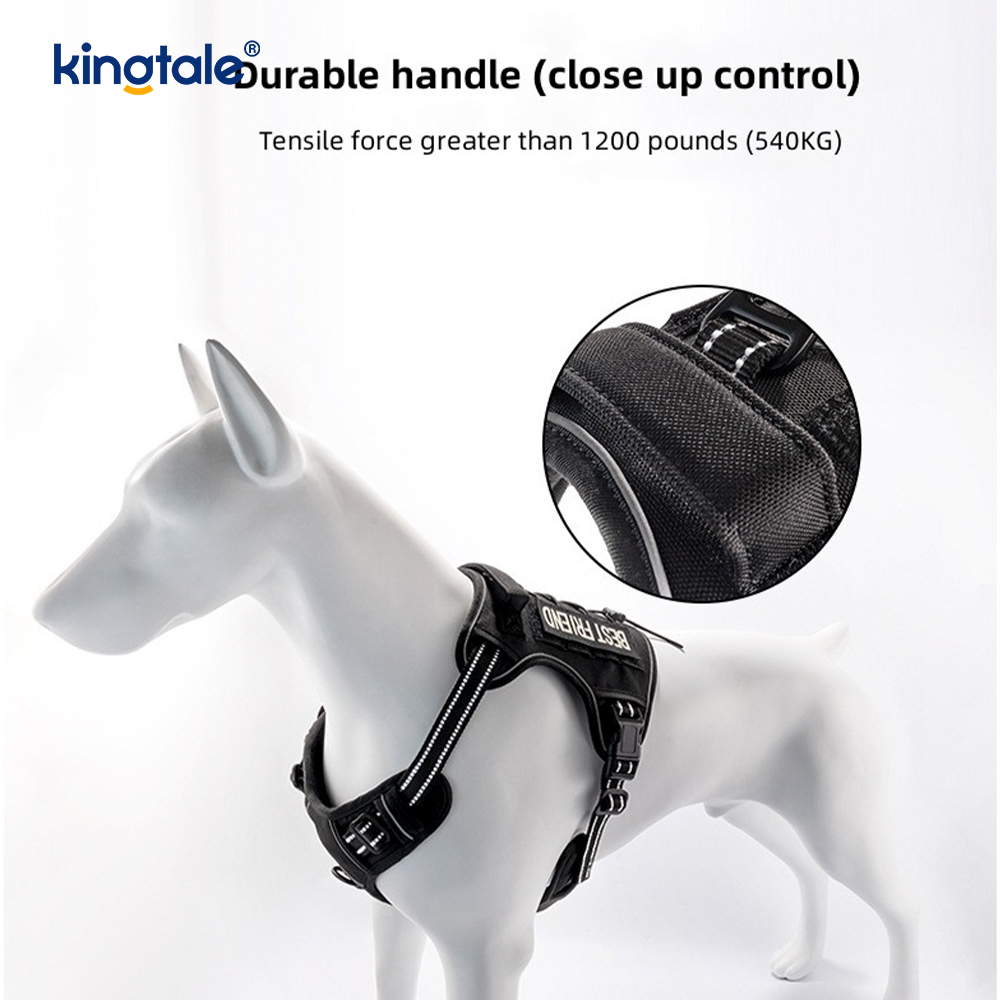 Solid No Pull Nylon Heavy Duty Dog Belt Vest Training Harnesses Chest