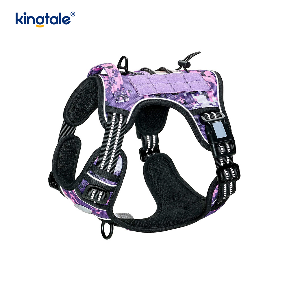 Solid No Pull Nylon Heavy Duty Dog Belt Vest Training Harnesses Chest