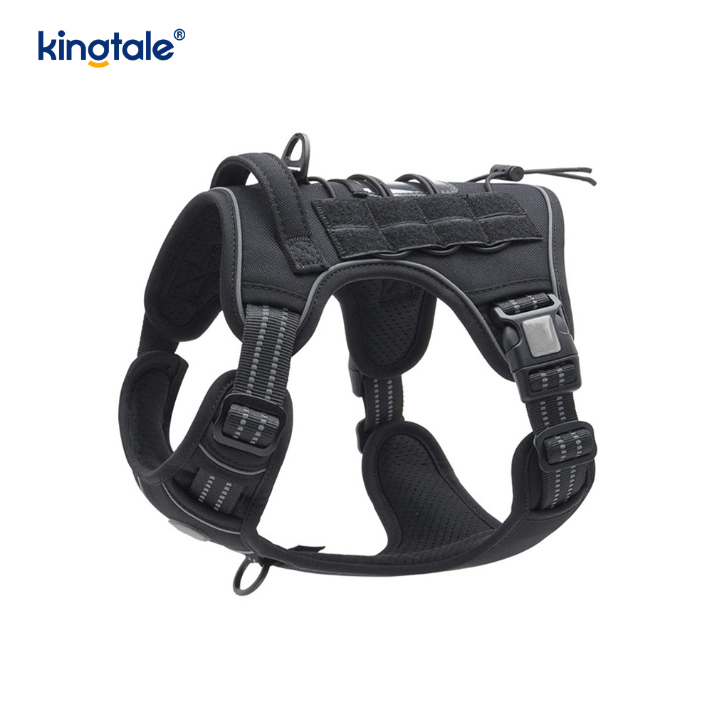 Solid No Pull Nylon Heavy Duty Dog Belt Vest Training Harnesses Chest