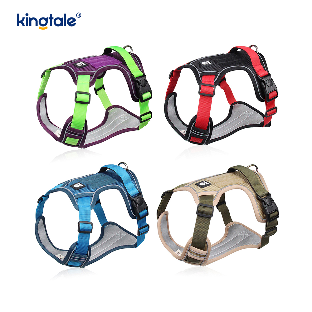 Nylon Rivet Reflective Adjustable Breathable Sport Dog Pet Harness