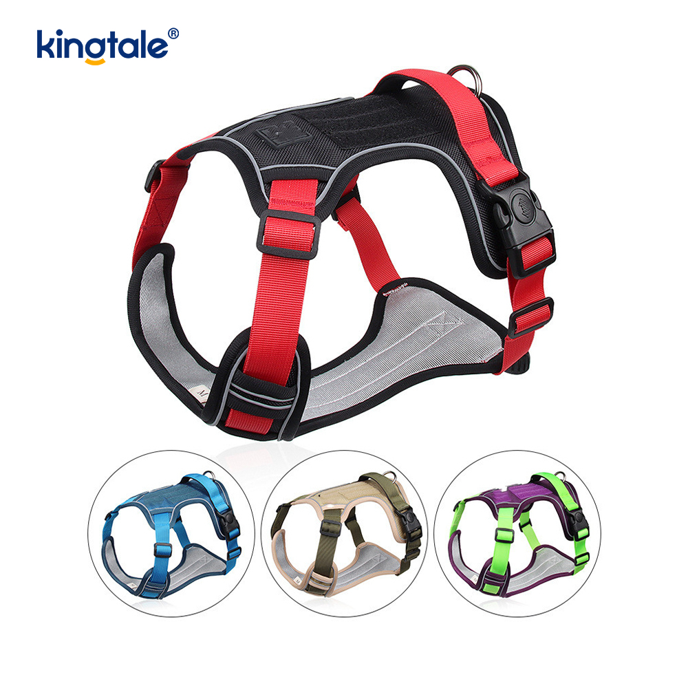 Nylon Rivet Reflective Adjustable Breathable Sport Dog Pet Harness