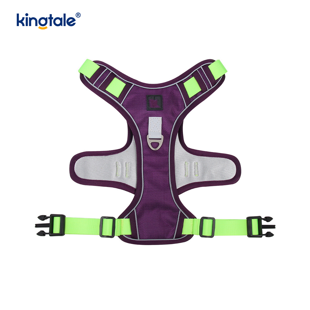 Nylon Rivet Reflective Adjustable Breathable Sport Dog Pet Harness