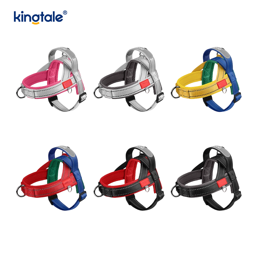 Custom Wholesale Adjustable Nylon Reflective Pet Dog Harness Least Set 