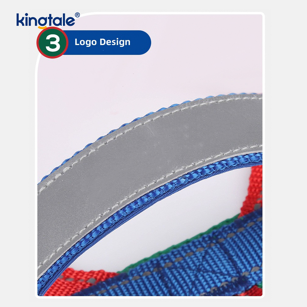 Custom Wholesale Adjustable Nylon Reflective Pet Dog Harness Least Set 