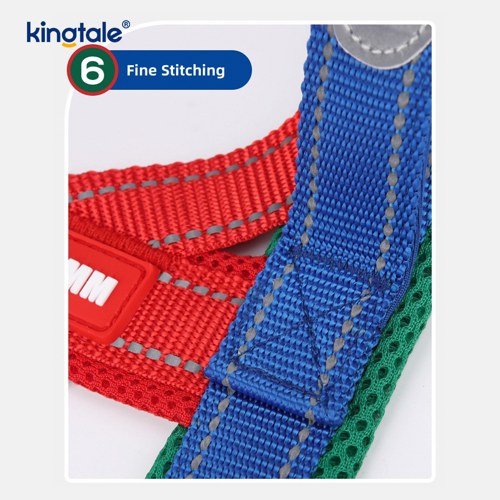 Custom Wholesale Adjustable Nylon Reflective Pet Dog Harness Least Set 