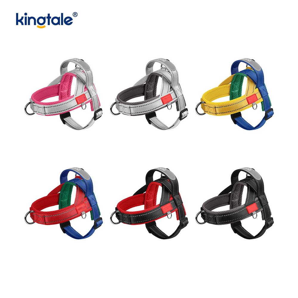 Custom Wholesale Adjustable Nylon Reflective Pet Dog Harness Least Set 