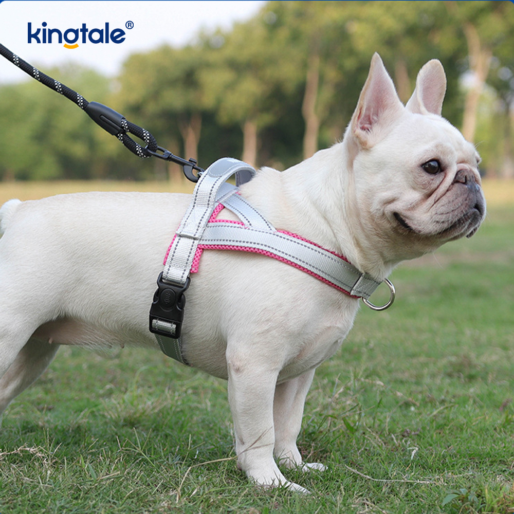 Custom Wholesale Adjustable Nylon Reflective Pet Dog Harness Least Set 