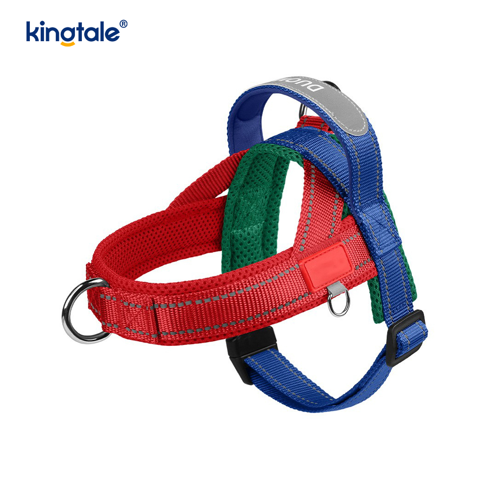 Custom Wholesale Adjustable Nylon Reflective Pet Dog Harness Least Set 