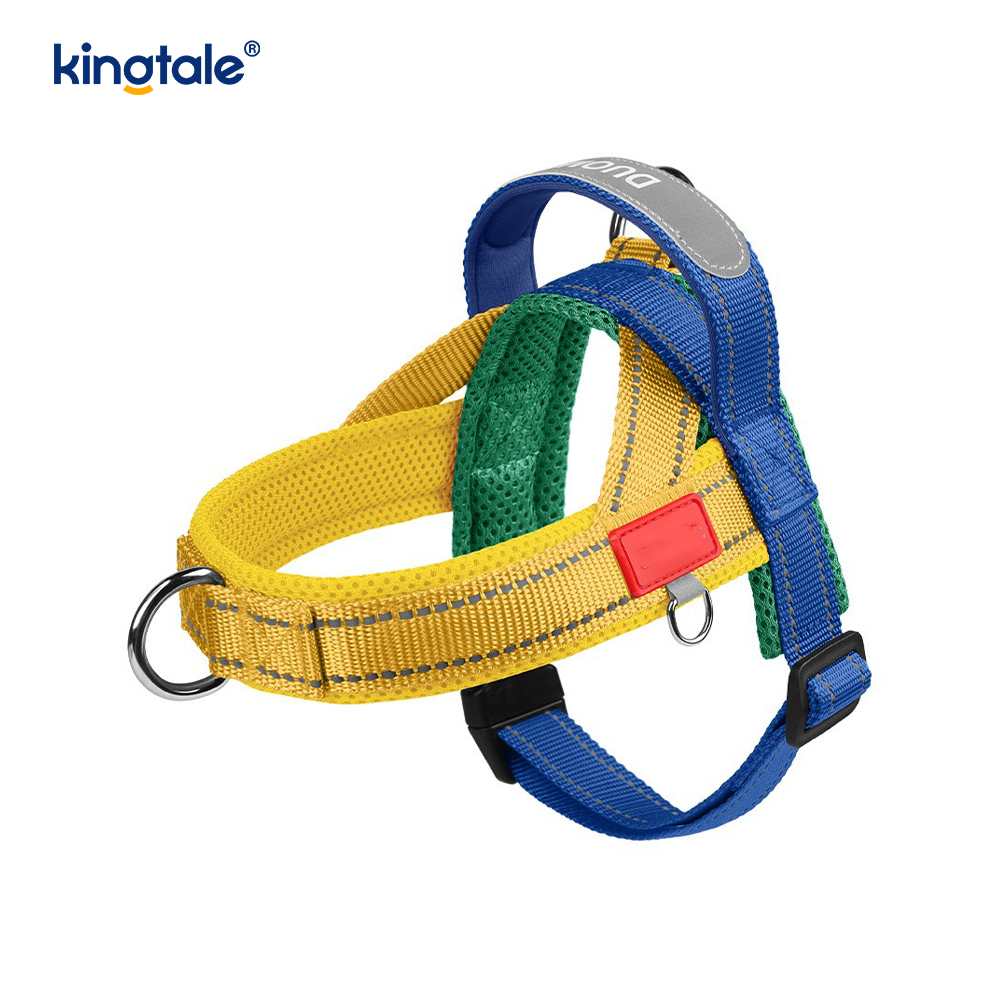Custom Wholesale Adjustable Nylon Reflective Pet Dog Harness Least Set 