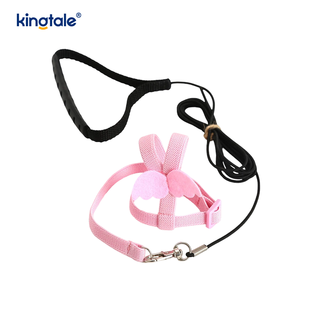 Customized Adjustable Flying Rope Peony Parrot Harness and Leash Set  