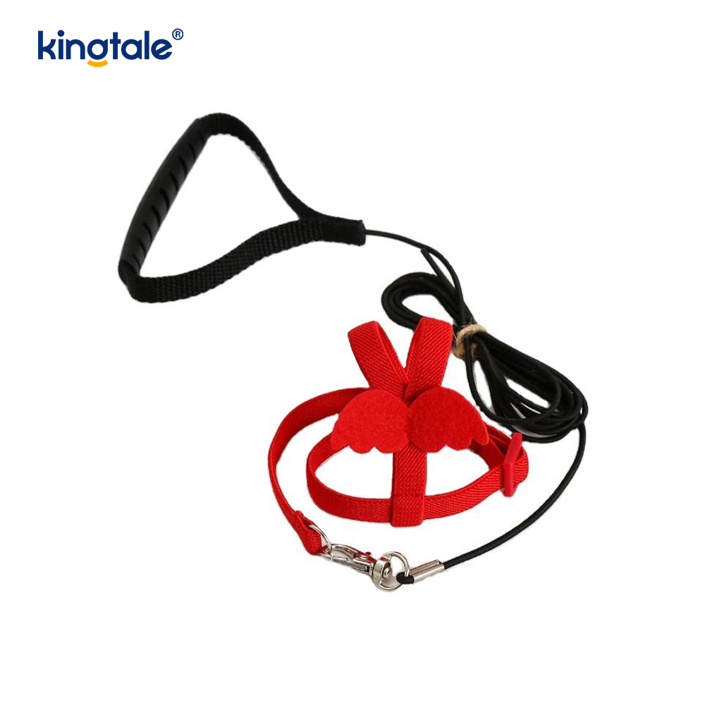 Customized Adjustable Flying Rope Peony Parrot Harness and Leash Set  