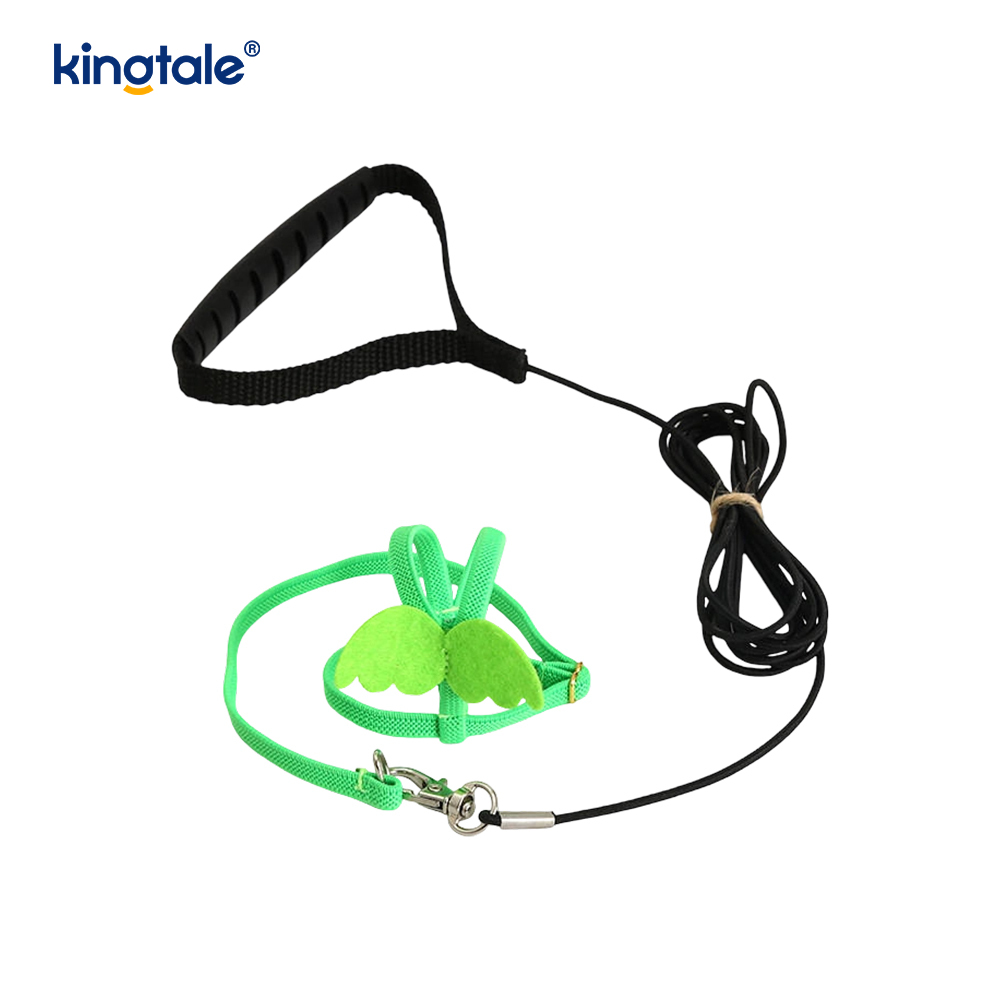 Customized Adjustable Flying Rope Peony Parrot Harness and Leash Set  