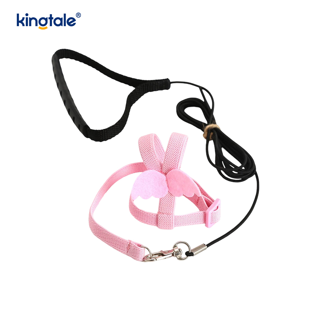 Customized Adjustable Flying Rope Peony Parrot Harness and Leash Set  