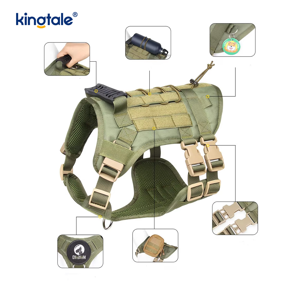 Customized Heavy Duty Large Vest Mesh Breathable Adjustable Dog Harness